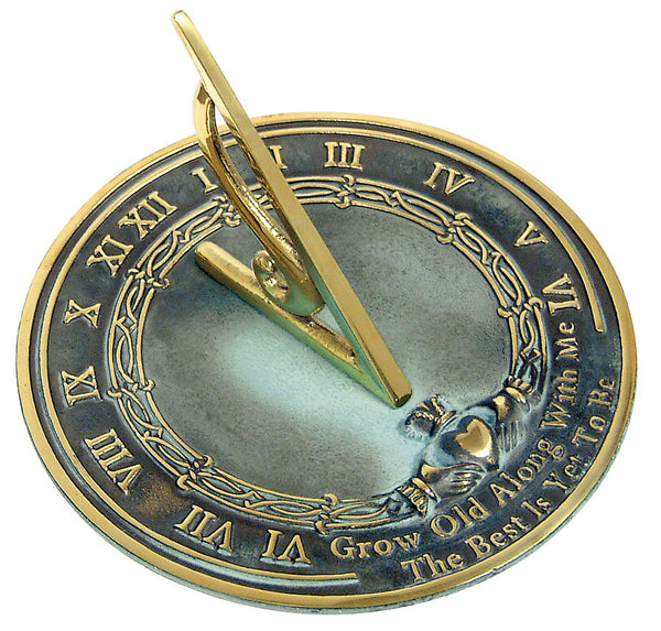 Solid Brass Grow Old With Me Sundial 10 Dia. (#2308)