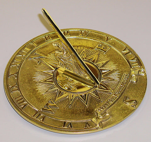 Solid Brass Nautical Sundial 8.5" Dia. (#2314) - Garden Sundials